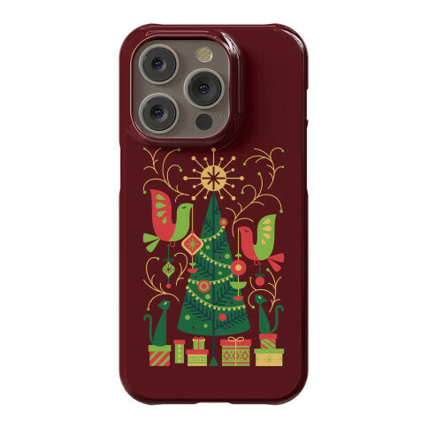Vintage Christmas Tree Decorating Phone Case